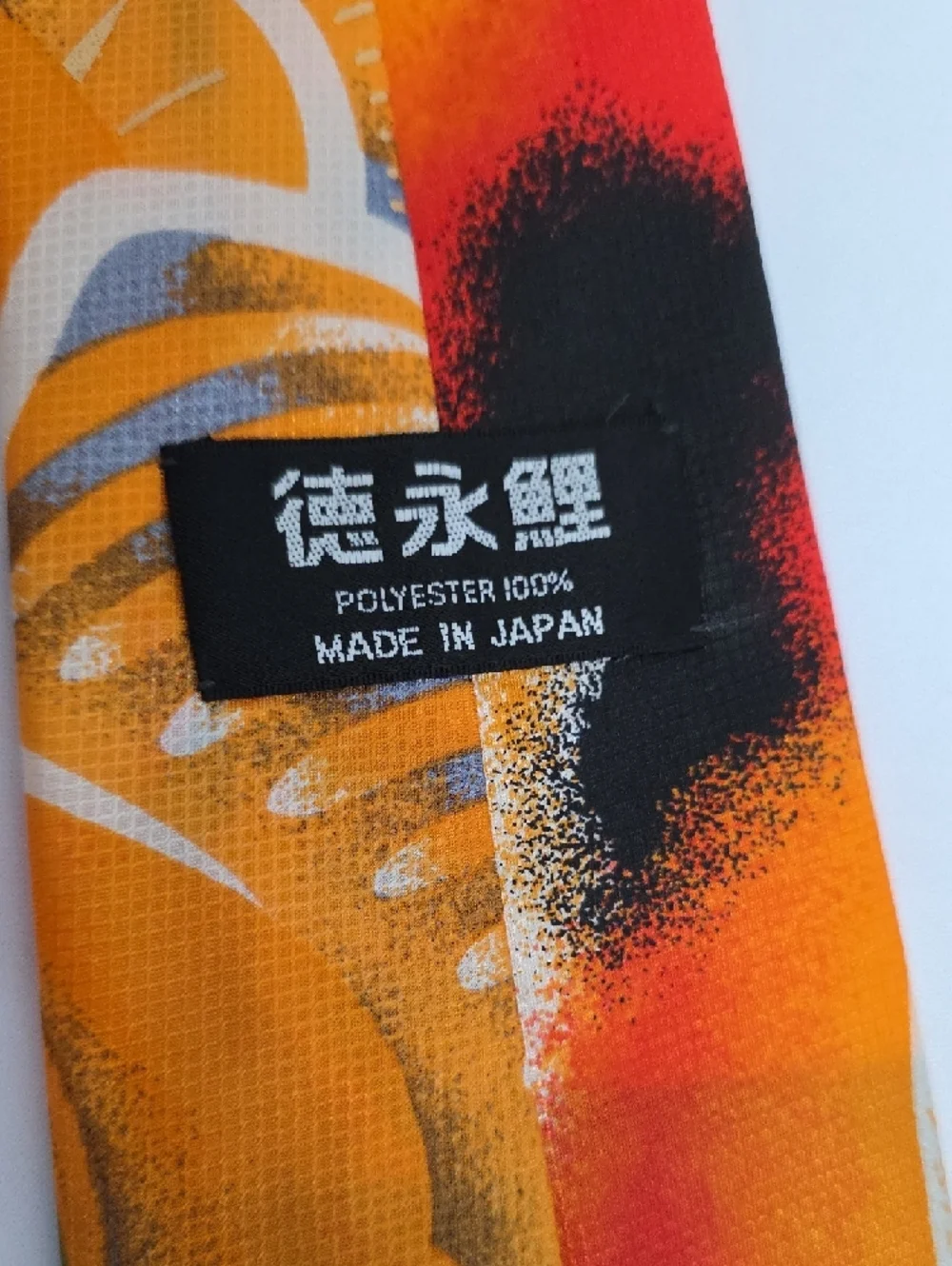 Japanese Koi Fish Tattoo Art Novelty Necktie Made in Japan Polyester